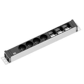 Bachmann 922.082 Steckdosenleiste Aluminium Schwarz Schutzkontakt 1 St.
