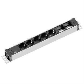 Bachmann 922.0181 Steckdosenleiste Silber Schwarz Schutzkontakt 1 St.