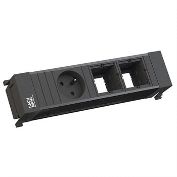 Bachmann 916063 Steckdosenleiste Silber-Schwarz 1St.