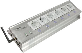 Allnet 221638 WiFi-Steckdosenleiste 6fach Silber Kaltgerätestecker 1St.