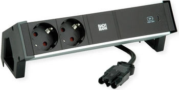 Bachmann Steckdosenleiste DESK2 ALU BLACK 937.303
