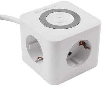 McPower Cube power strip 3 sockets 3 USB Qi White