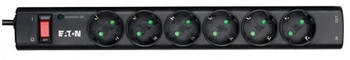 Eaton Surge protector 6 sockets DIN 1 RJ Black