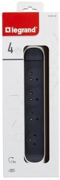 Legrand Power strip 4 sockets rotatable fixable White and Black
