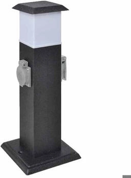 vidaXL Outdoor garden block 2 sockets integrated lamp vidaXL Outdoor garden block 2 sockets integrated lamp