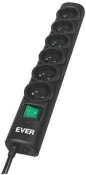 EVER Power strip 6 sockets surge protector 5 m cable