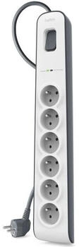 Belkin Power strip 6 sockets surge protection White