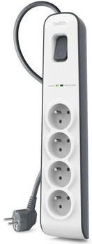 Belkin Power strip 4 sockets surge protection White