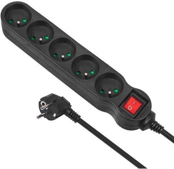 Maclean Power strip 5 sockets switch 5 m