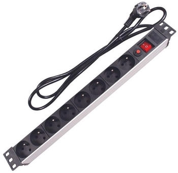 Velleman 8-socket rack-mountable power strip 19 inches Black