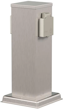 ledscom.de POLLY für außen IP44 2-fach Edelstahl edelstahl eckig 27 cm
