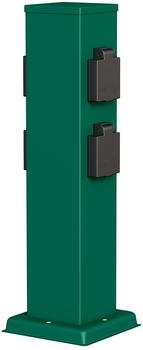 ledscom.de POLLY für außen IP44 4-fach Edelstahl grün eckig 40 cm