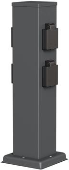 ledscom.de POLLY für außen IP44 4-fach Edelstahl anthrazit eckig 40 cm