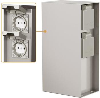 ledscom.de POMI f&uuml;r au&szlig;en IP44 4-fach Edelstahl edelstahl eckig 23 cm