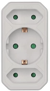 EMOS Mehrfachsteckdose P00272 2 x Euro 1 x Schuko weiß (1925030050)