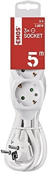 EMOS Steckdosenleiste P0325R 3-fach 5m 1,5mm² weiß (1922030508)