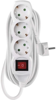 EMOS Steckdosenleiste P1325R 3-fach 5m 1,5mm² Schalter weiß (1922130508)