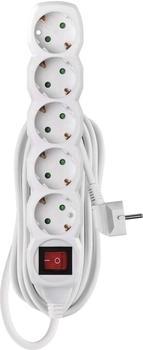 EMOS Steckdosenleiste P1525R 5-fach 5m 1,5mm² Schalter weiß (1922150508)