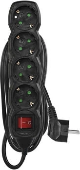 EMOS Steckdosenleiste PC1425R 4-fach 5m 1,5mm² Schalter schwarz (1922340502)