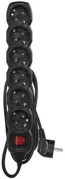 EMOS Steckdosenleiste PC1621R 6-fach 1,5m 1,5mm² Schalter schwarz (1922360150)