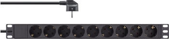 InLine Steckdosenleiste 19" 9-fach Schutzkontakt ohne Schalter 2m schwarz (16419I)