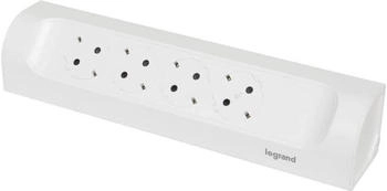 Legrand Ecksteckdosenleiste 4-fach 45° Wand-/Tischmontage ohne Kabel ultraweiß (694503)