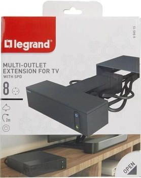 Legrand Multimedia TV Corner 8-fach Ein/Aus-Schalter 2m schwarz (694515)