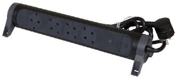 Legrand Steckdosenleiste drehbar 4-fach LED-Schalter 1,5m schwarz/dunkelgrau (694511)