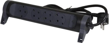 Legrand Steckdosenleiste drehbar 4-fach Wand-/Tischmontage LED-Schalter 1,5m schwarz/dunkelgrau (694530)