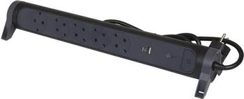 Legrand Steckdosenleiste drehbar 5-fach Steckdose USB-A/USB-C 1,5m schwarz/dunkelgrau (694514)
