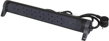 Legrand Steckdosenleiste drehbar 6-fach SPD LED-Schalter 1,5m schwarz/dunkelgrau (694513)