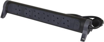 Legrand Steckdosenleiste drehbar 6-fach Wand-/Tischmontage LED-Schalter 1,5m schwarz/dunkelgrau (694534)