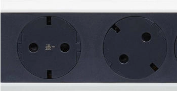 Legrand Steckdosenleiste drehbar 6-fach Wand-/Tischmontage LED-Schalter 3m ultraweiß/dunkelgrau (694539)