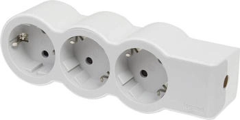 Legrand Steckdosenleiste flach 3-fach ohne Kabel ultraweiß/grau (694573)