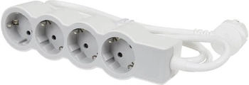 Legrand Steckdosenleiste flach 4-fach 3m ultraweiß/grau (694561)