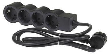 Legrand Steckdosenleiste flach 4-fach 5m schwarz/dunkelgrau (694570)