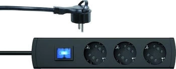 PROTEC.class Mehrfachsteckdose PTSD2 3SFs1 mit Schalter 3-fach 1,4m schwarz (05106342)
