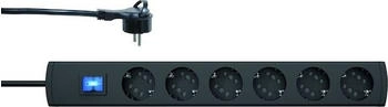 PROTEC.class Mehrfachsteckdose PTSD26SFS1 mit Schalter 6-fach 1,4m schwarz (05106344)