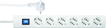 PROTEC.class Mehrfachsteckdose PTSD26SFW1 mit Schalter 6-fach 1,4m weiß (05106343)