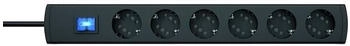 PROTEC.class Mehrfachsteckdose PTSD26SS1 mit Schalter 6-fach 1,4m schwarz (05106332)