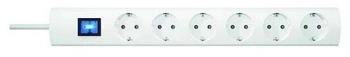 PROTEC.class Mehrfachsteckdose PTSD906SW5 90° mit Schalter 6-fach 5m weiß (05106311)