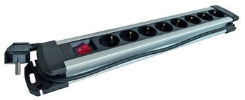 PROTEC.class Tischsteckdose mit Schalter PDSLAS 8A/S 8-fach alu/schwarz (05105889)