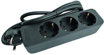 PROTEC.class Tischsteckdose PTSD 3S 3-fach ohne Schalter schwarz (05105873)