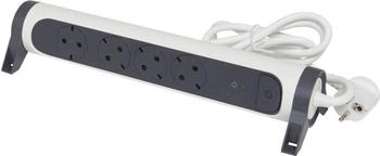 Legrand Steckdosenleiste drehbar 4-fach LED-Schalter 1,5m ultraweiß/dunkelgrau (694507)