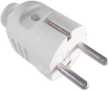 Bachmann Schutzkontaktstecker Zentral weiß Typ F CEE 7/4 (910.270)
