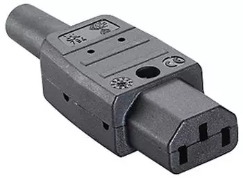 Bachmann Kaltgerätedose Typ 794, schwarz, 70°C (915.170)