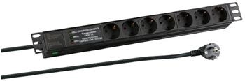 EFB-Elektronik 19" 1HE Steckdosenleiste 7 x CEE 7/3 mit &Uuml;SS Aluprofil grau (EK631DE.3GR)