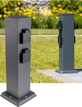 ChiliTec Steckdosensäule 4-fach IP44 Anthrazit (23445)