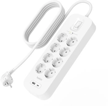 Belkin SurgePlus Steckdosenleiste 8-fach mit USB-A und USB-C 900J 2m (SRB003VF2M-V2)
