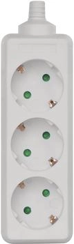 EMOS Steckdosenleiste ohne Kabel P0320 3-fach Schuko weiß (1923030000)